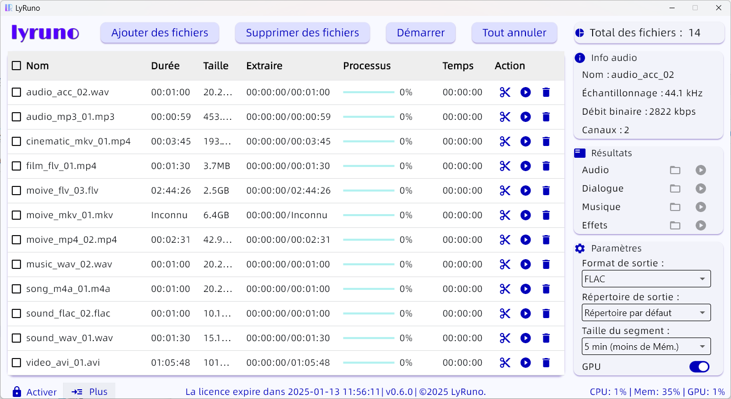 Lancez le traitement